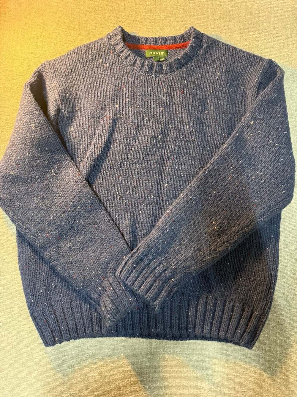 Orvis Donegal Flecked Crewneck Wool Blend Sweater